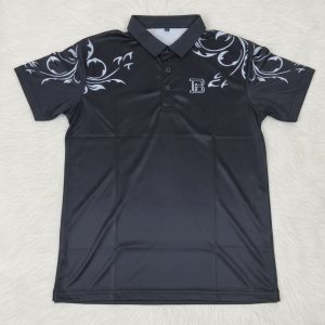 গ্রাফিক্যাল ব্লু ও কালো পলো শার্ট