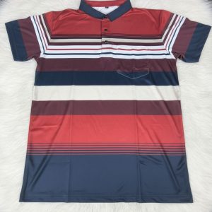 ফ্লোরাল অ্যাকসেন্ট কালো পলো শার্ট