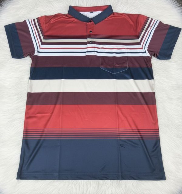 ফ্লোরাল অ্যাকসেন্ট কালো পলো শার্ট